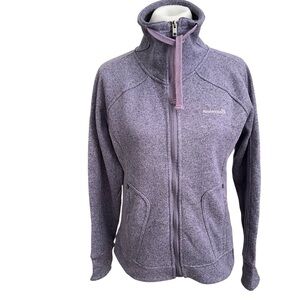 Avalanche Mock Neck Full-Zip Drawstring Heather Purple Jacket Women’s M